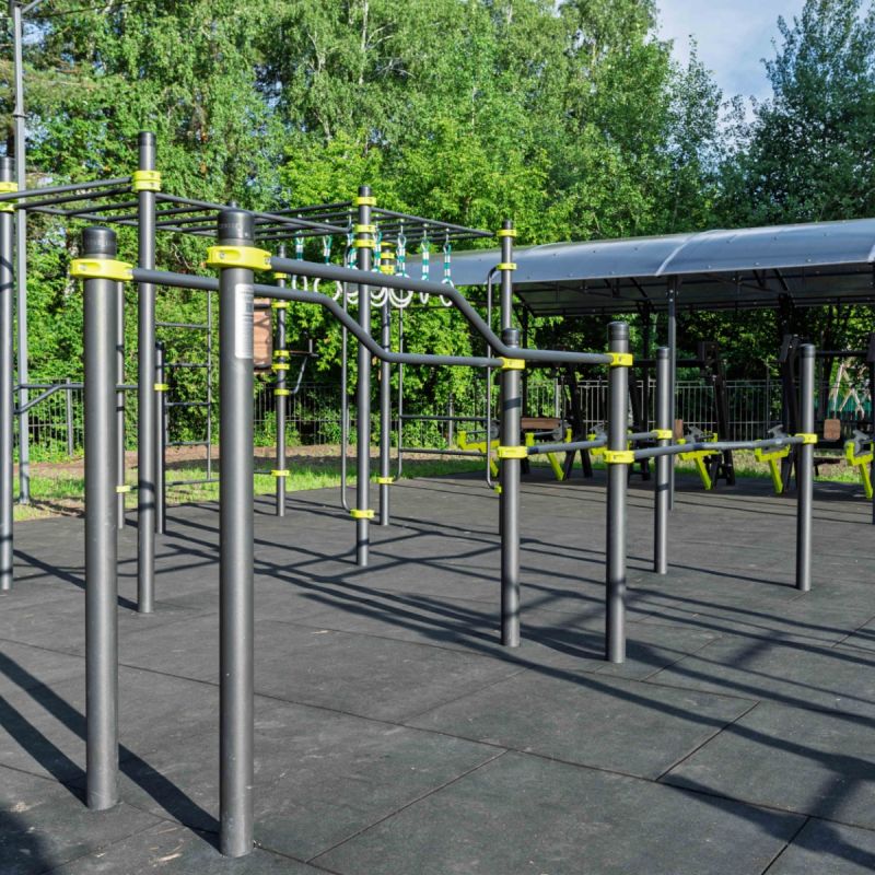 Плитка резиновая (черный Грунт) 1000x1000x30 мм PROFI-FIT