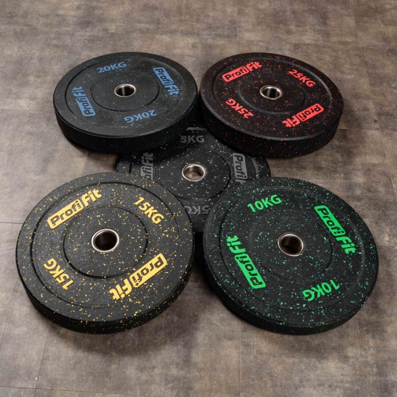 Диск для штанги HI-TEMP с цветными вкраплениями D51 мм PROFI-FIT 20 кг