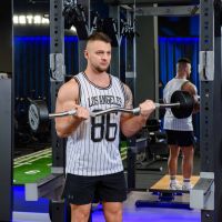 Набор изогнутых полиуретановых штанг LEVEL (шаг 5 кг, 5 шт) PROFI-FIT 10-30 кг