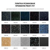 Плитка резиновая Премиум 1000x1000x20 мм PROFI-FIT