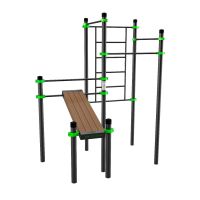 W230 Воркаут (наклонная скамья, 3 перекладины, шведская стенка) ZAVODSPORTA