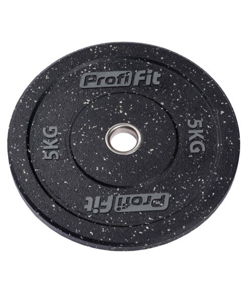 Диск для штанги (резиновая крошка) D51 мм PROFI-FIT 5 кг