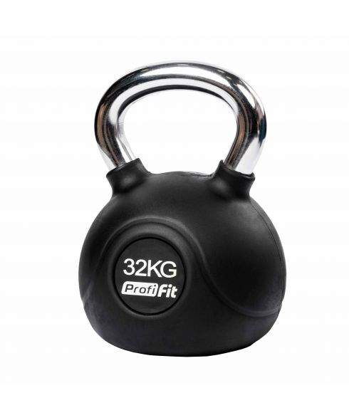 Гиря обрезиненная с хромированной ручкой PROFI-FIT 32 кг