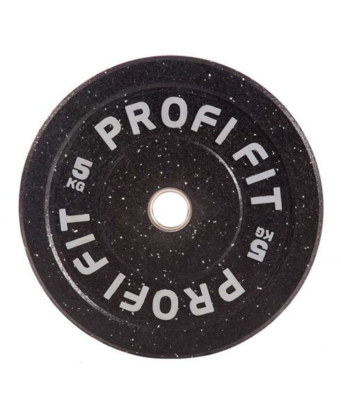 Диск для штанги (резиновая крошка) D51 мм PROFI-FIT 5 кг РАСПРОДАЖА