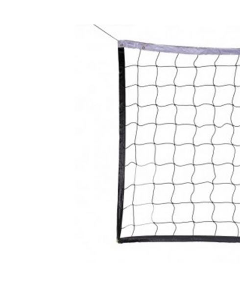 Сетка волейбол Д=2,5 мм яч. 100*100 белый Размер 1,0 * 9,5 м обш. с 4-х сторон, верх лента 5 см ПП