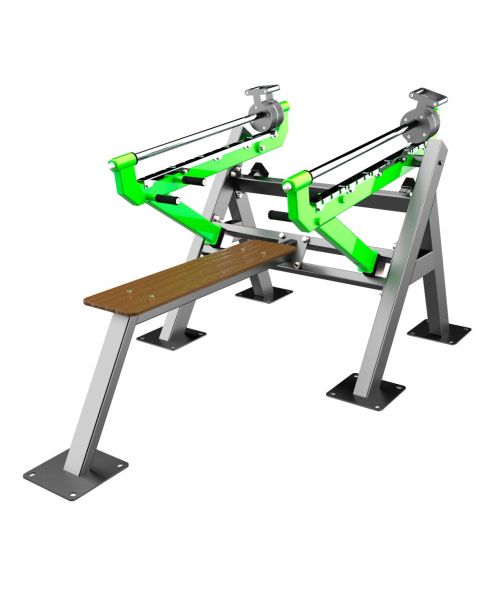 F-2800 Уличный тренажер Жим лежа с переменной нагрузкой ZAVODSPORTA