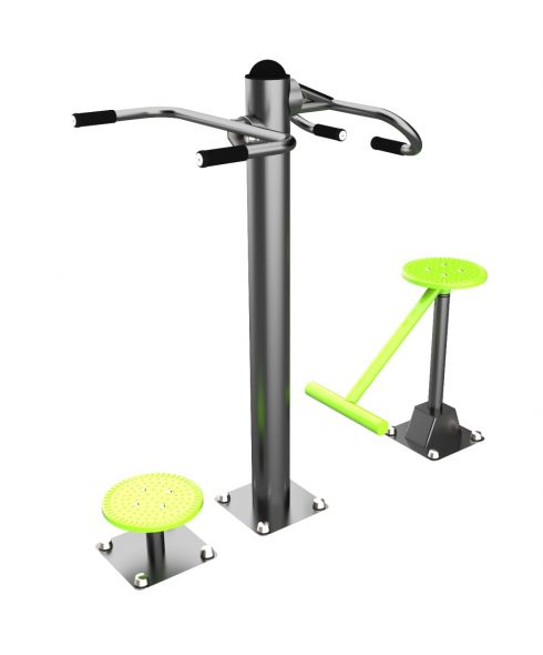 S-1013 Уличный тренажер Твистер стоя - Твистер сидя ZAVODSPORTA