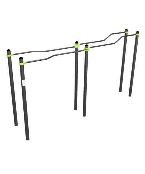 W360 GTO Брусья разноуровневые изогнутые (подходит ОВЗ) ZAVODSPORTA